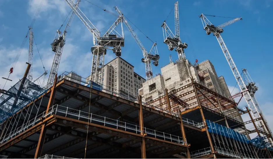 High rise building under construction 